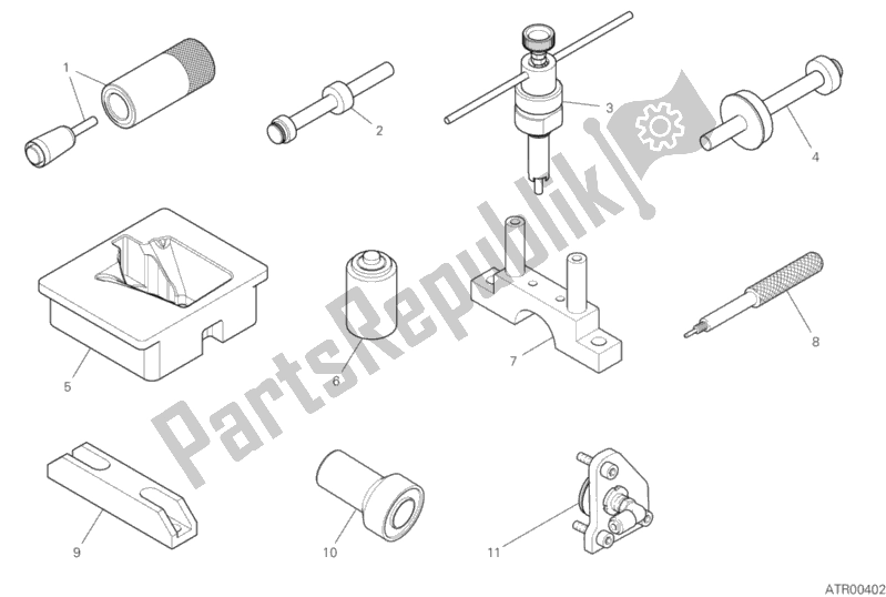 Todas las partes para 01c - Herramientas De Servicio De Taller (motor) de Ducati Superbike Panigale V4 Speciale USA 1100 2019